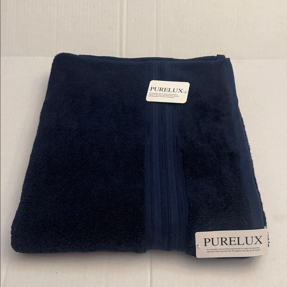 💥5pc PURELUX Luxury Bath Towel Set - Loft By Loftex - Navy Blue